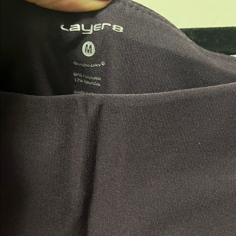 Purple Ribbed Leggings - Picture 3 of 4